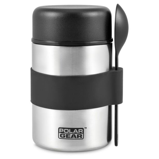Polar Gear best Insulated Food Flask with Spoon 400ml Black