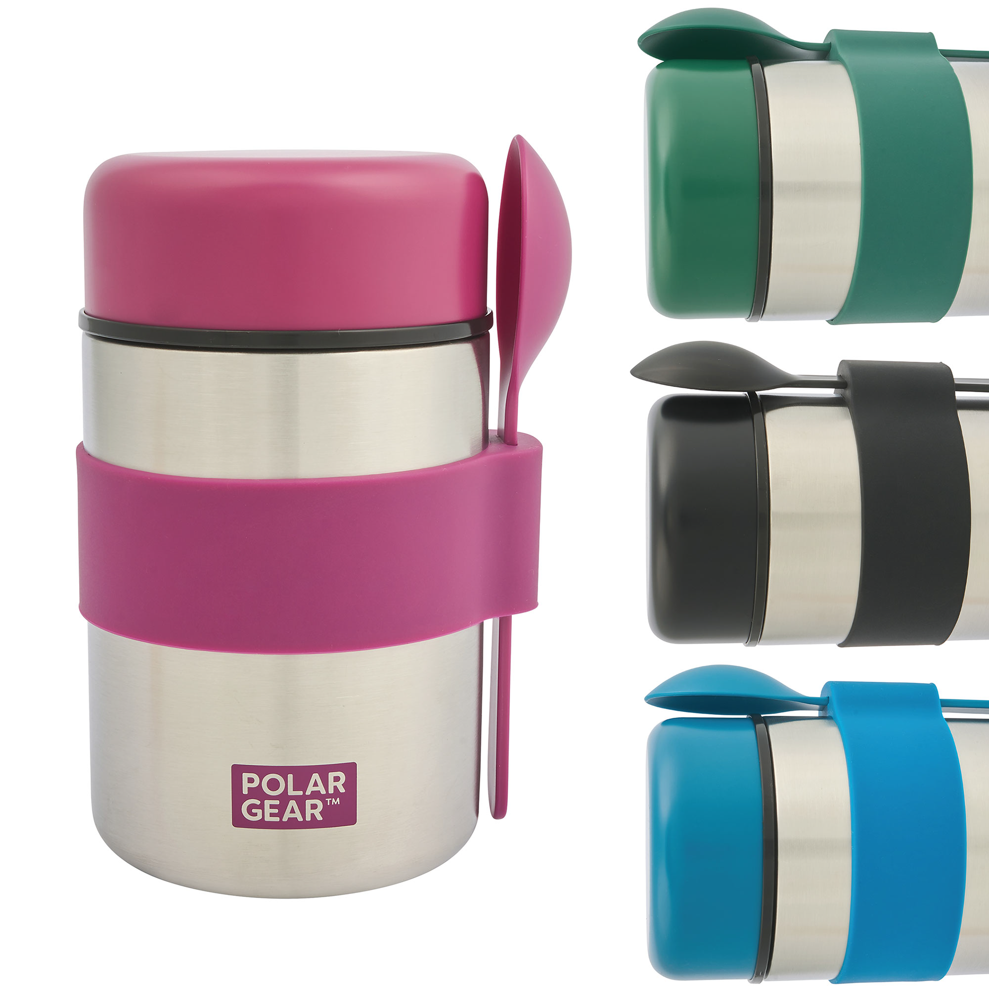 Insulated Food Flask – Triple Layer Stainless Steel Soup & Food Container With Spoon Berry, 400ml - Image 5