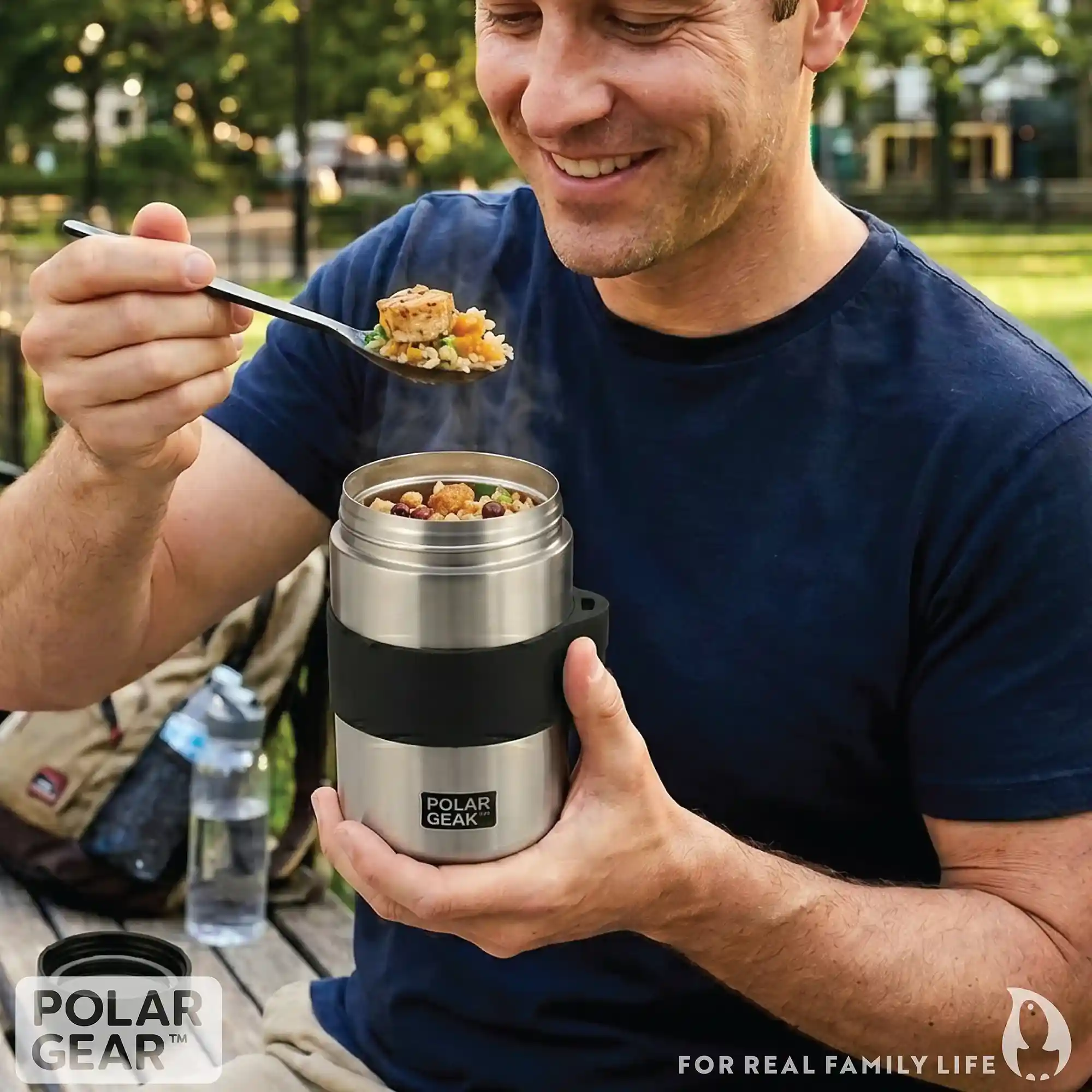 Insulated Food Flask – Triple Layer Stainless Steel Soup & Food Container With Spoon Black, 400ml - Image 6