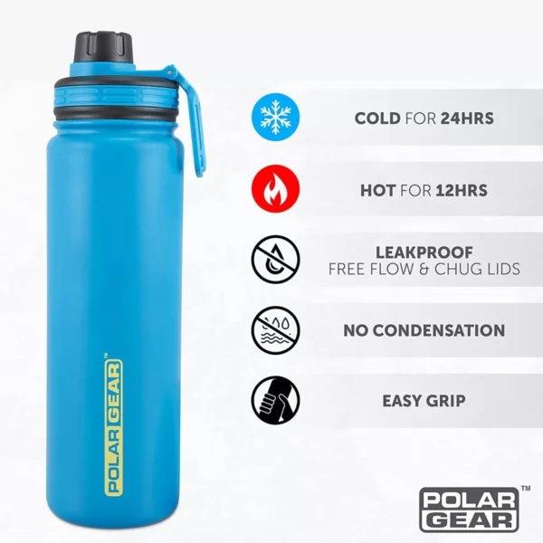Hydra Flow Kit Stainless Steel Vacuum Insulated Bottle 700ml Blue-74012