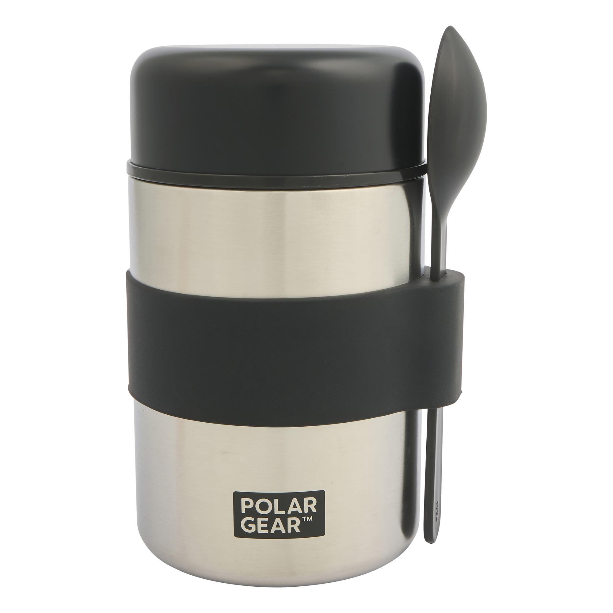 Insulated Food Flask – Triple Layer Stainless Steel Soup & Food Container With Spoon Black, 400ml
