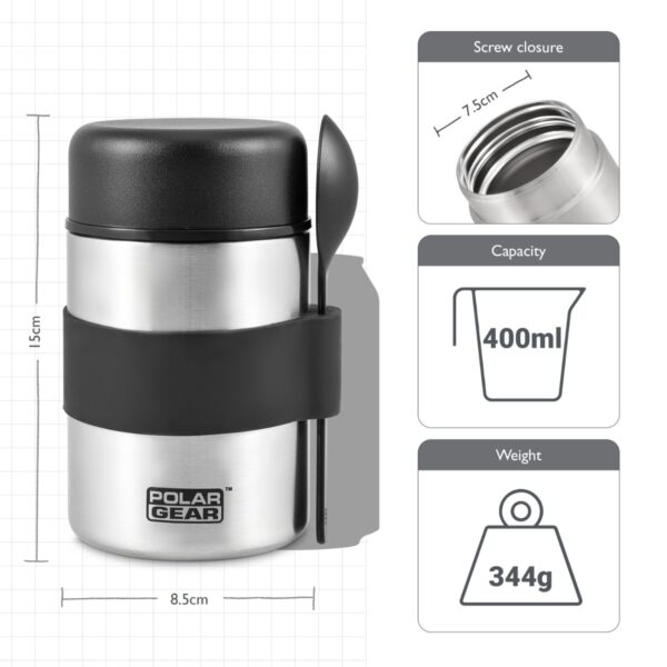 Insulated Food Flask 400ml with wide screw closure