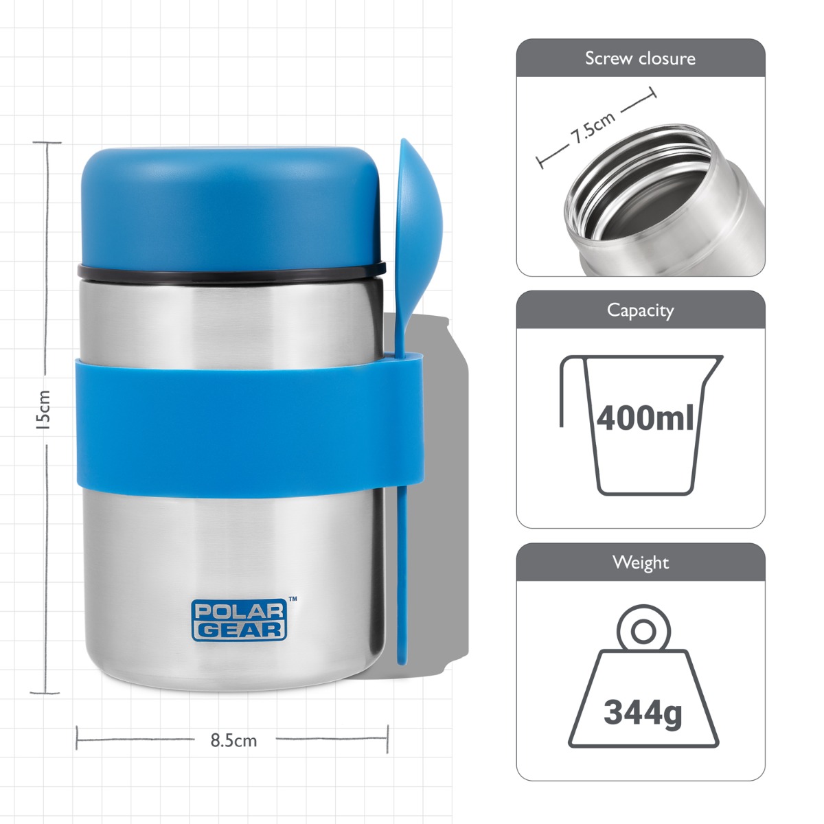 Insulated Food Flask have wide screw closure