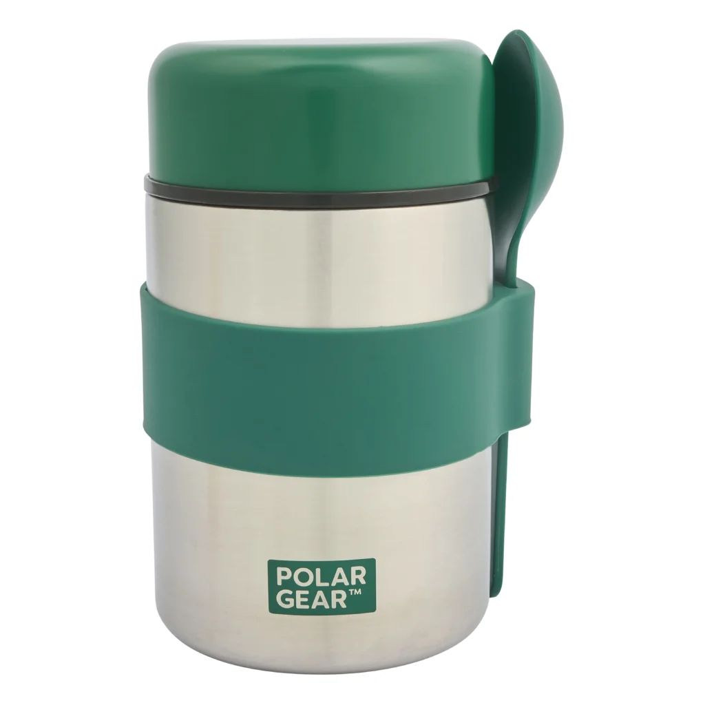 Insulated Food Flask – Triple Layer Stainless Steel Soup & Food Container With Spoon Forest Green, 400ml