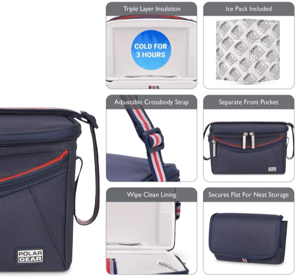 Small Insulated Cool Lunch Bag