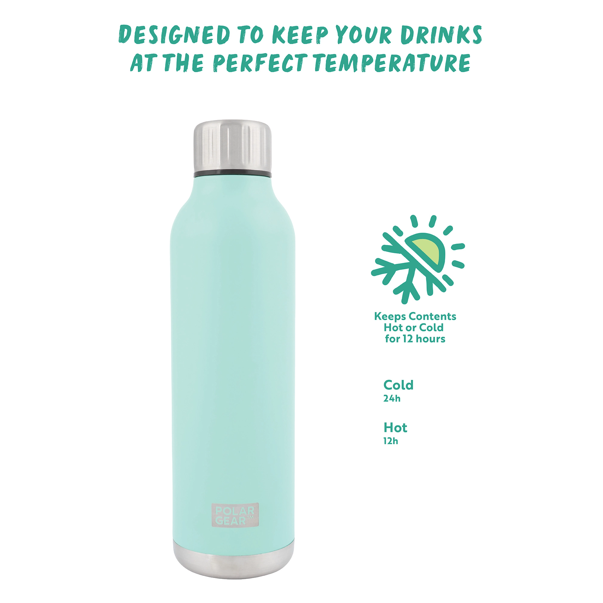 Hydra Flow Stainless Steel Insulated Bottle 500ml - Mint - Image 3