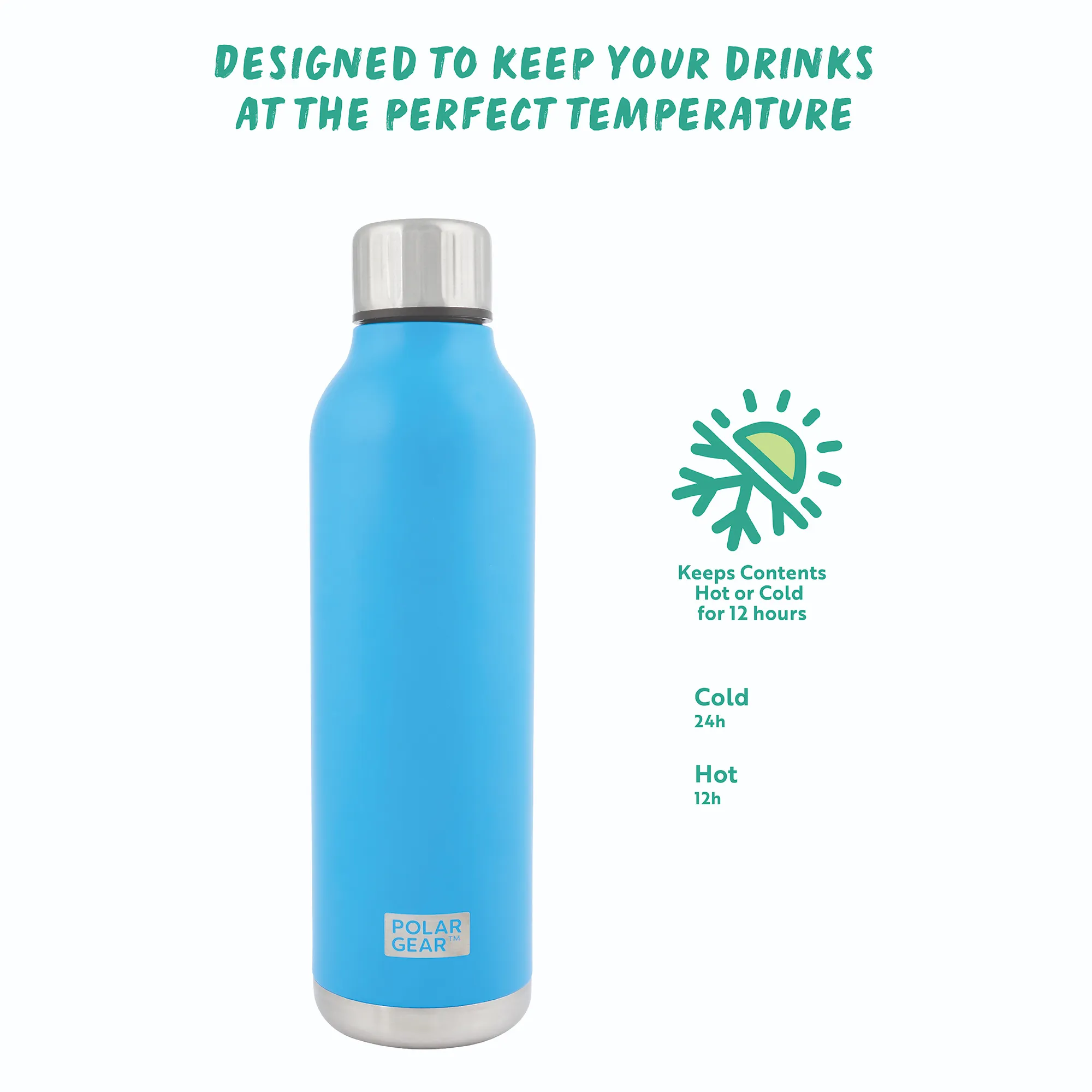 Hydra Flow Stainless Steel Insulated Bottle 500ml - Azure - Image 3