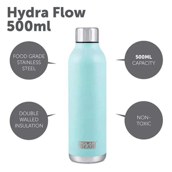 Polar Gear Hydra Flow Stainless Steel Insulated Bottle keep your drink up to 12 hours hot or 24 hours cold