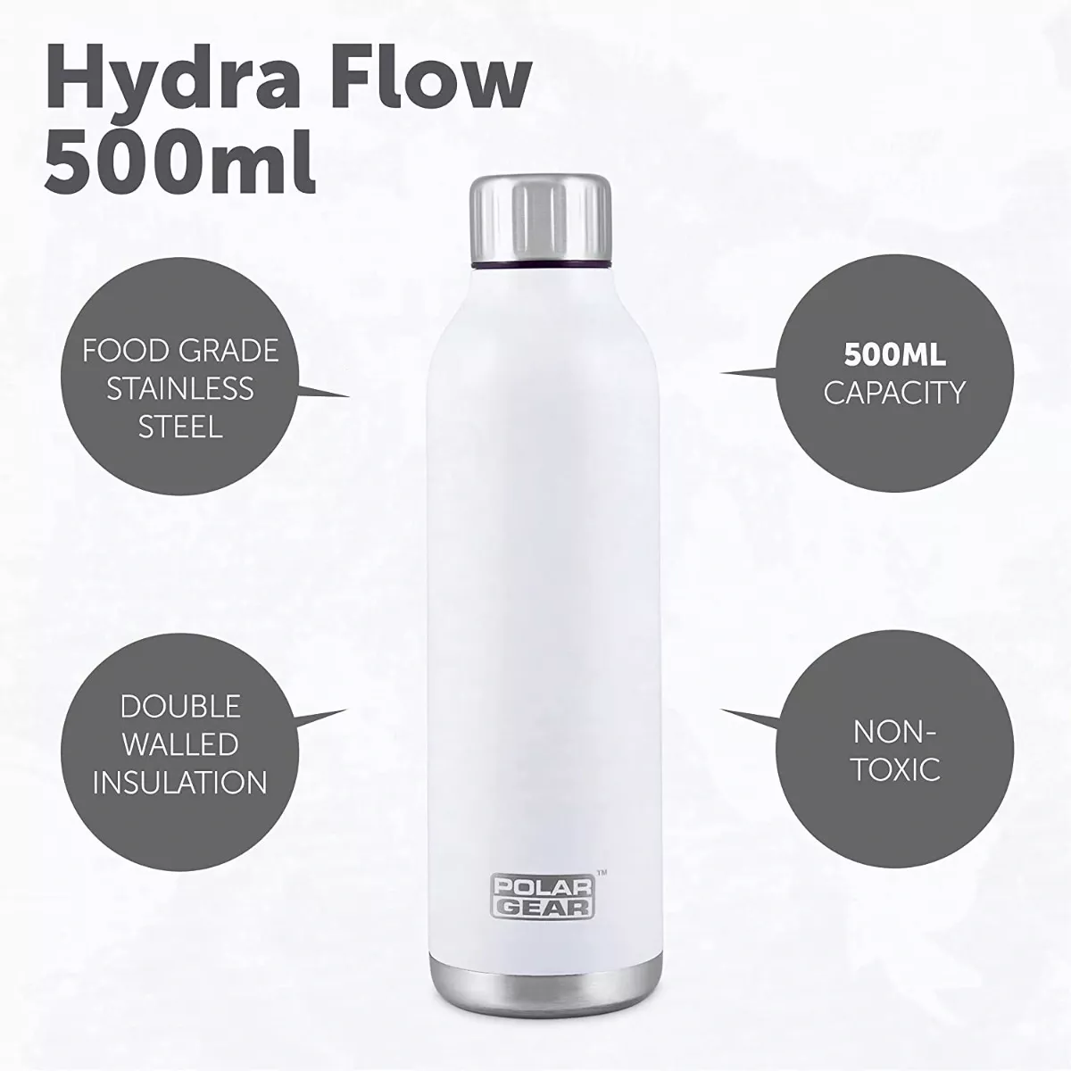 Polar Gear Hydra Flow Stainless Steel Insulated Bottle keep your drink up to 12 hours hot or 24 hours cold