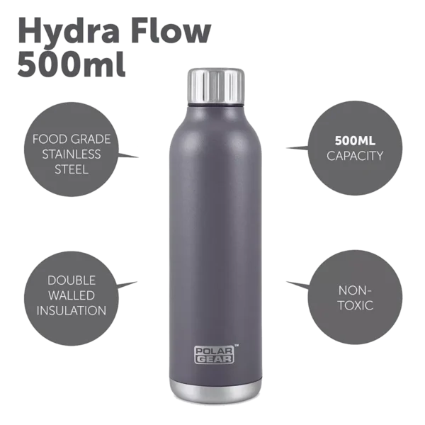 Polar Gear Hydra Flow Stainless Steel Insulated Bottle 500ml make with food grade stainless steel