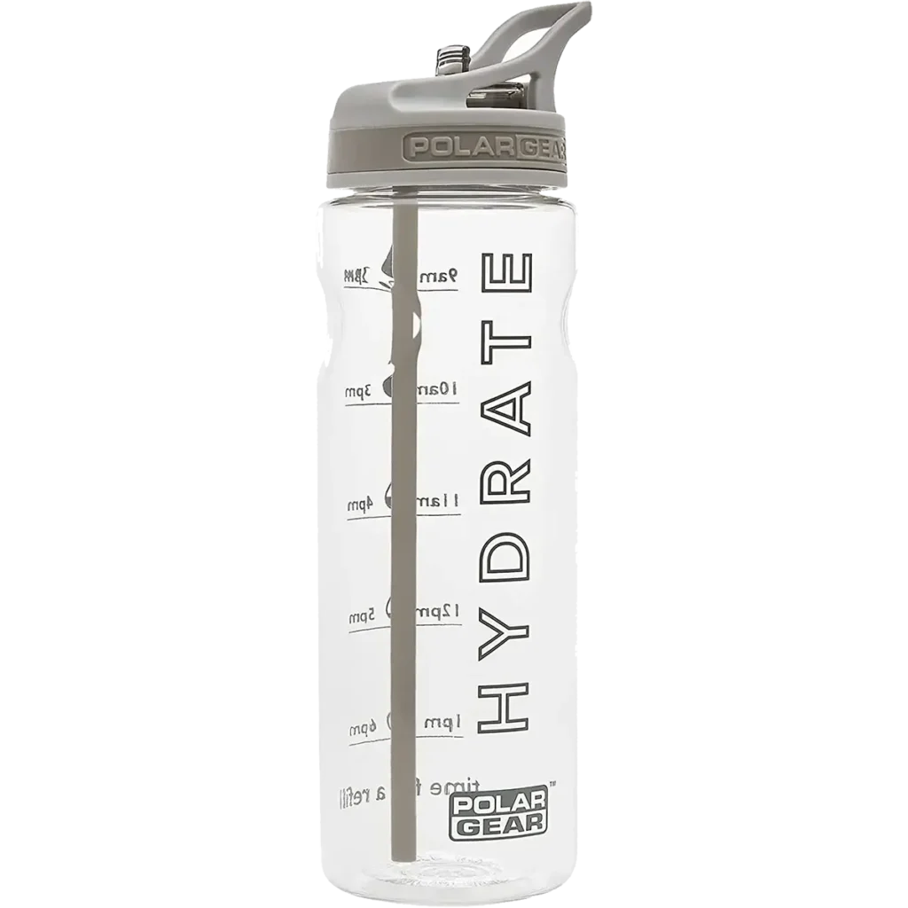 Polar Gear Aqua Tracker Bottle Tritan Bottle Grey Hydrate 750ml