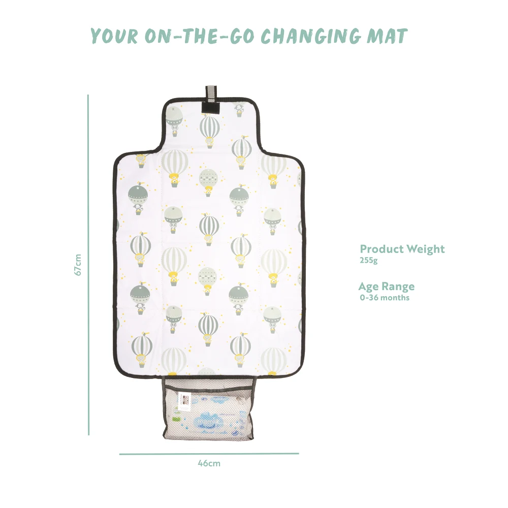 Baby Travel Changing Mat - Balloons - Image 6