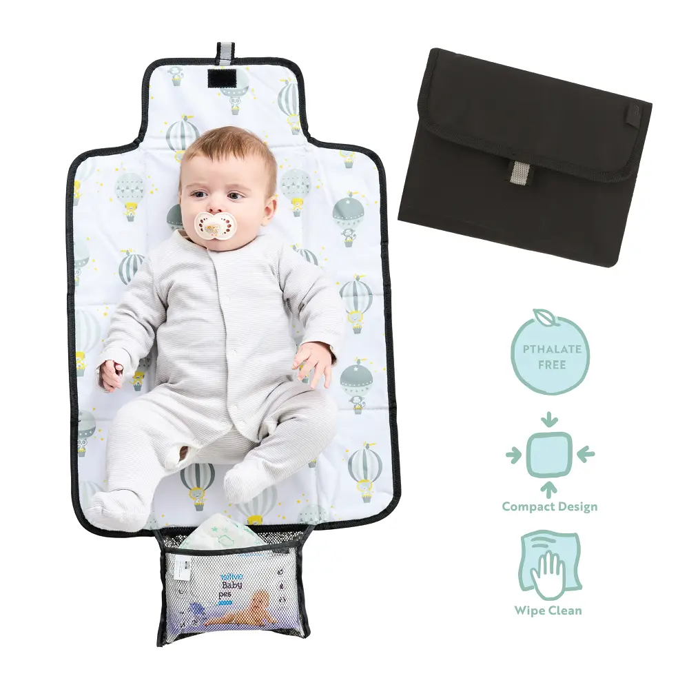 Baby Travel Changing Mat - Balloons - Image 4