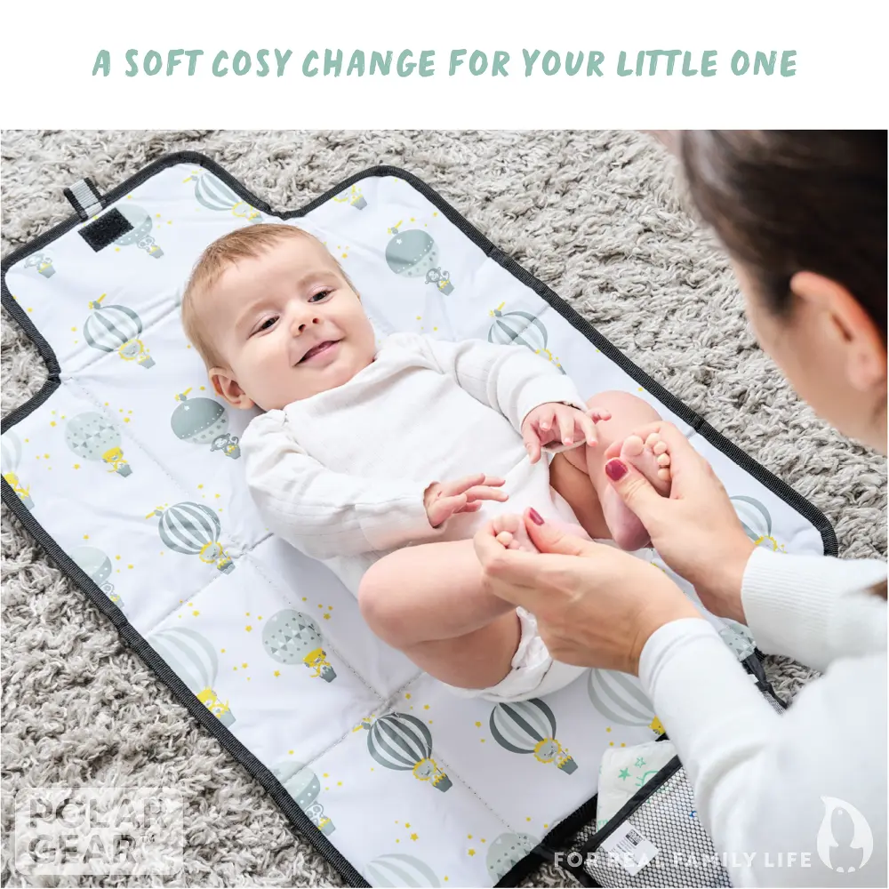 Baby Travel Changing Mat - Balloons - Image 2