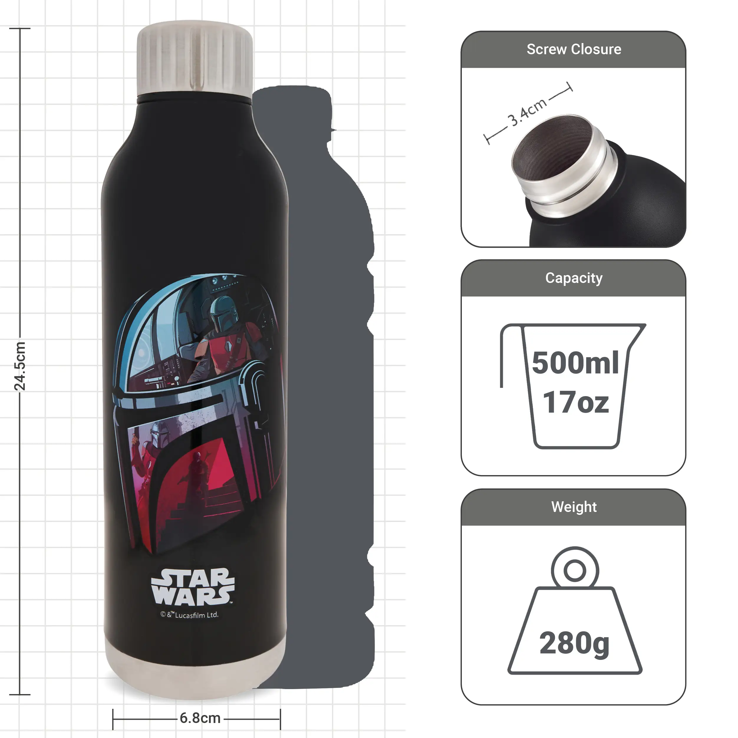 super lightweight with 500ml Capacity