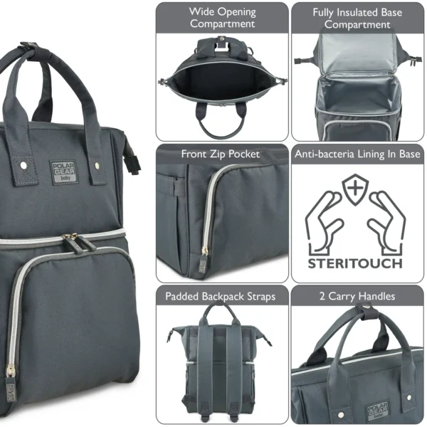 Polar Gear Baby Changing Backpack Grey