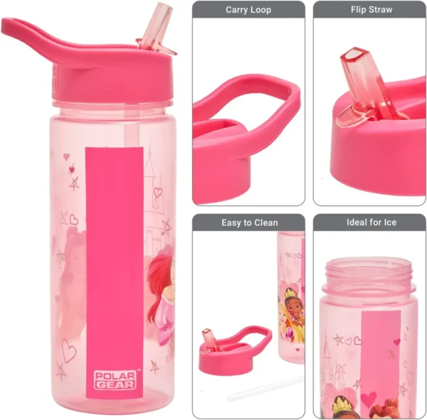 Disney Princess 500ml Personalise Yourself Sticker Water Bottle with lids