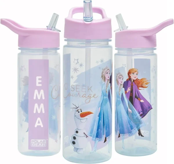 Disney Frozen Magic 500ml Personalise Yourself Sticker Drinks Bottle -0