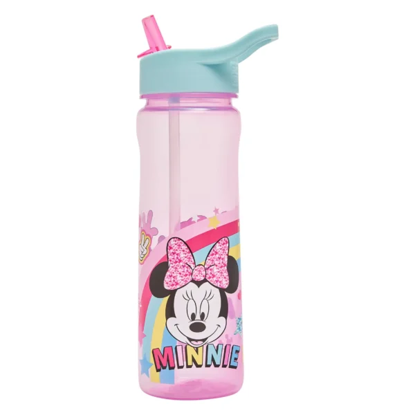 Disney Minnie Mouse Happy 600ml Drinks Bottle with straw