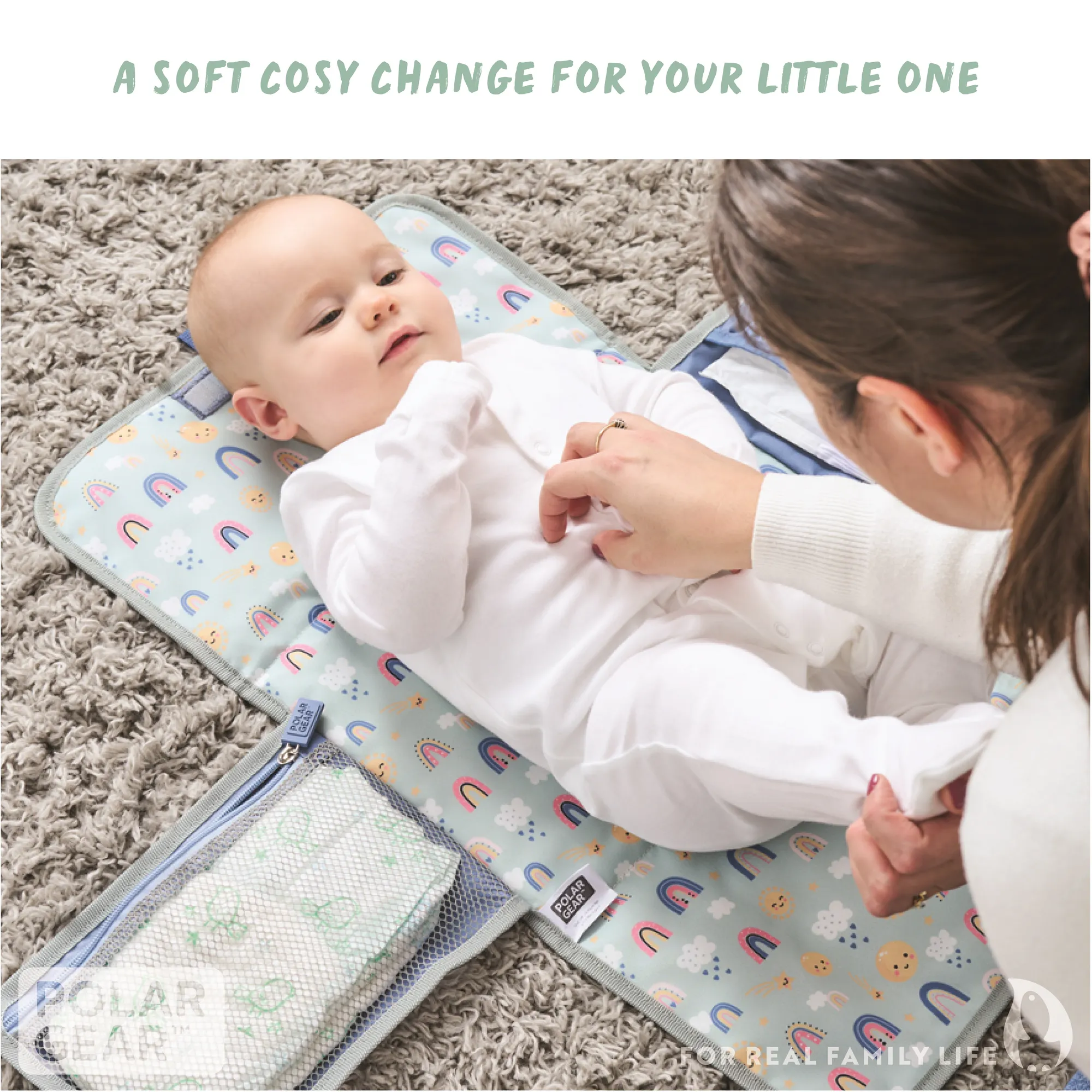 Baby Travel Changing Mat - Rainbow - Image 3