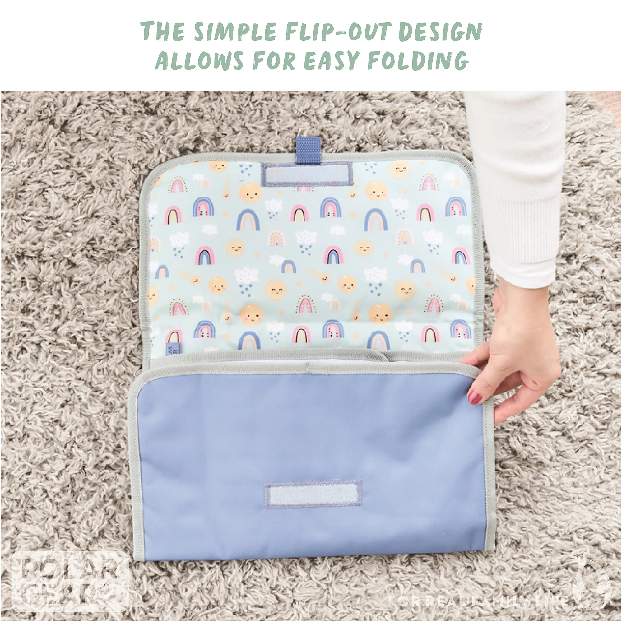 Baby Travel Changing Mat - Rainbow - Image 2