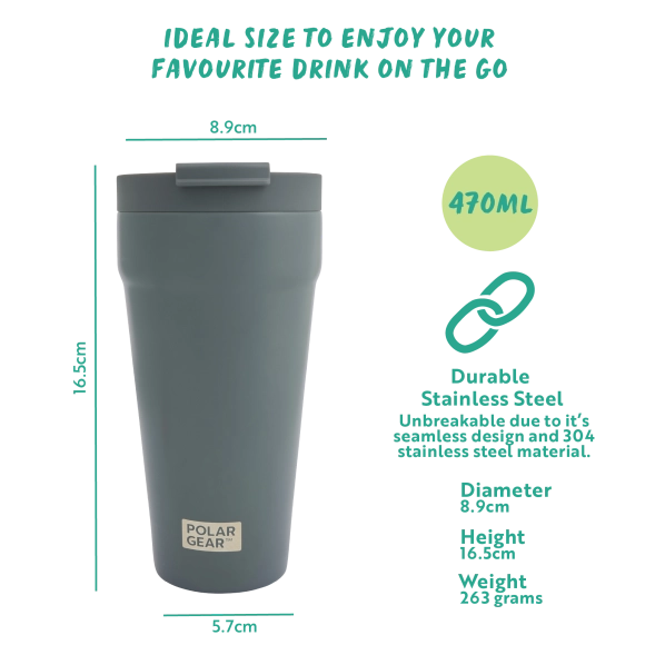 Grande Coffee Tumbler 470ml - Graphite - Image 3