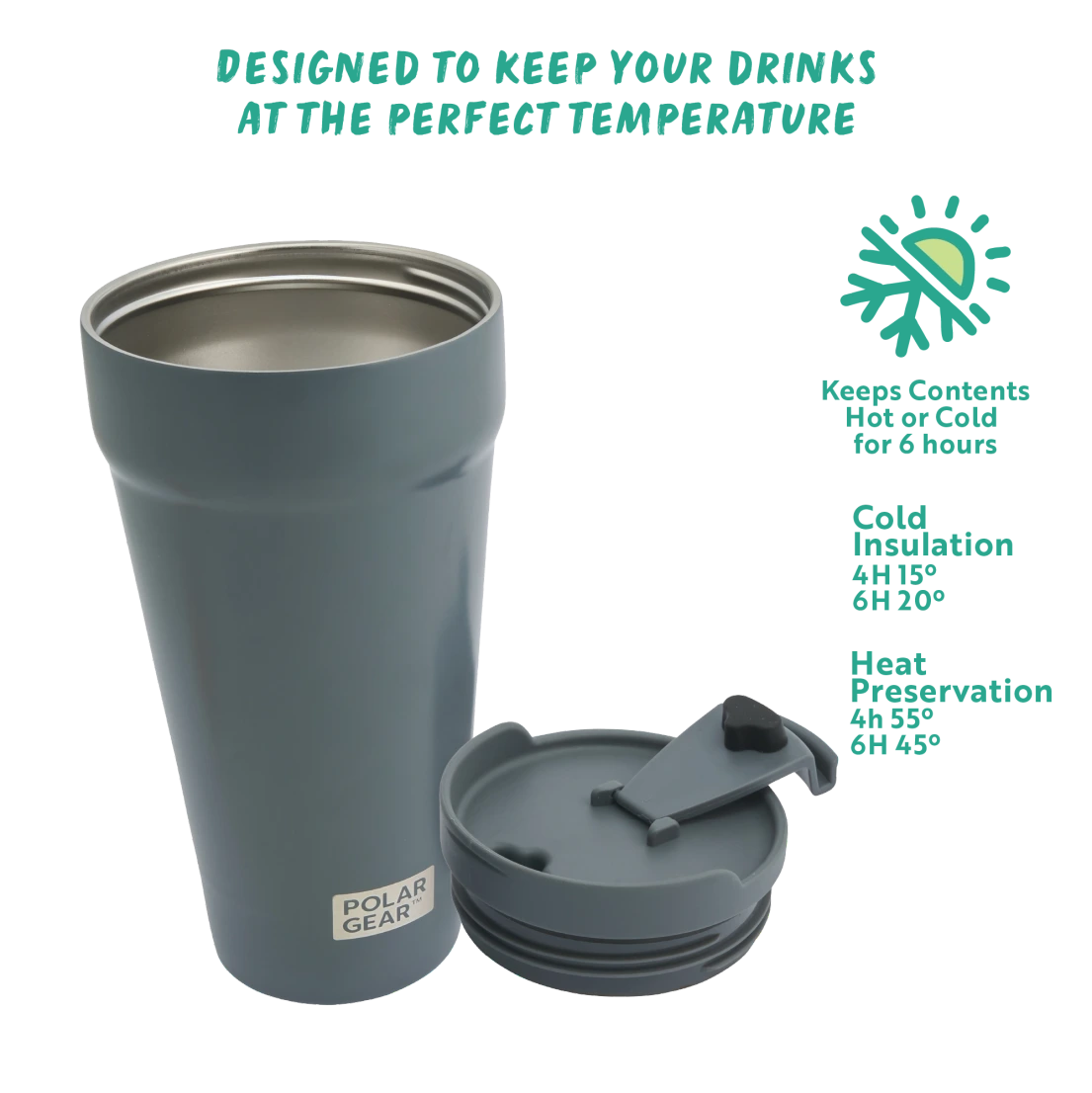 Grande Coffee Tumbler 470ml - Graphite - Image 4