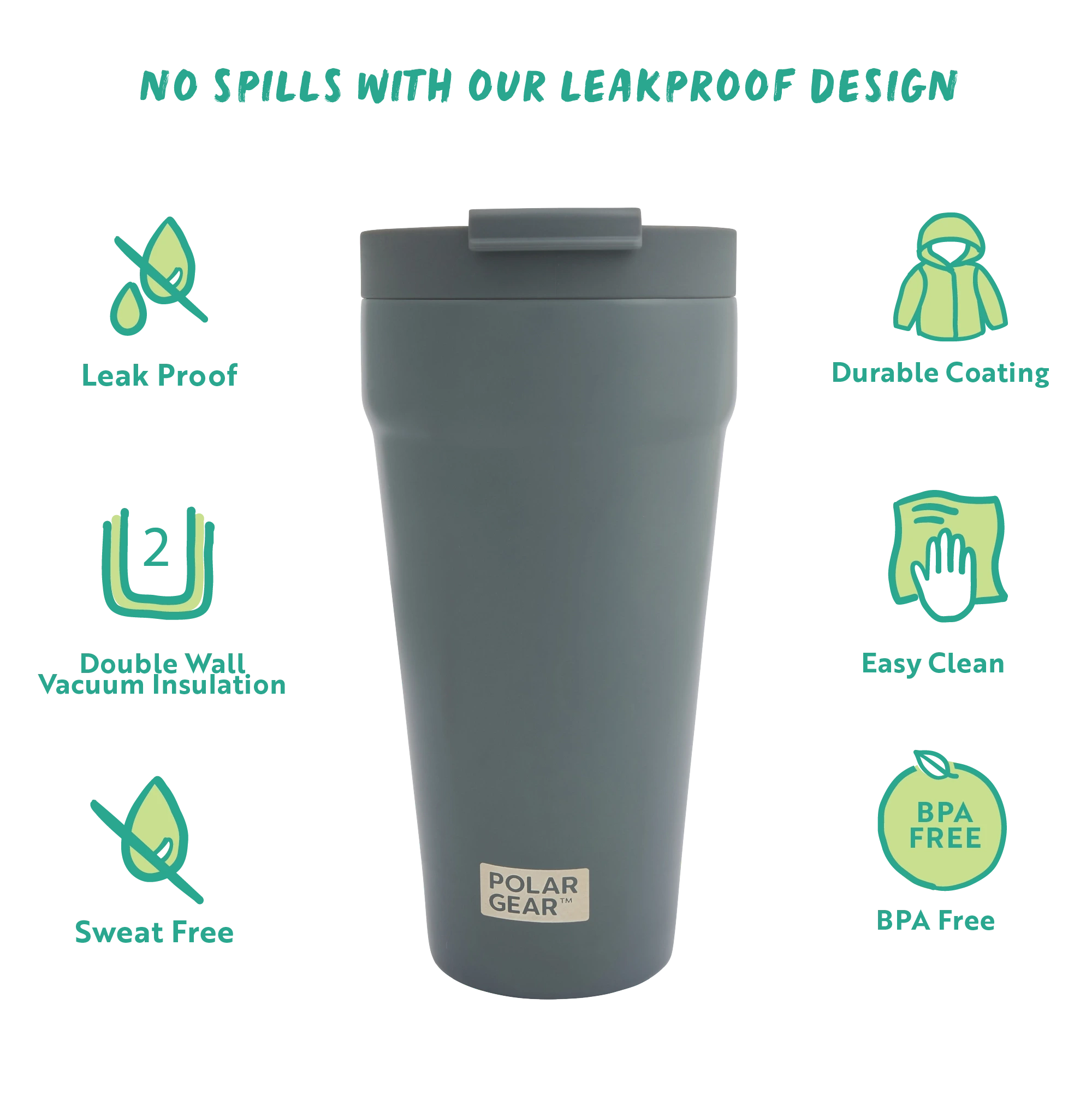 Grande Coffee Tumbler 470ml - Graphite - Image 5