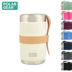 Stainless Steel Food Flask With Spoon 520ml - Cream