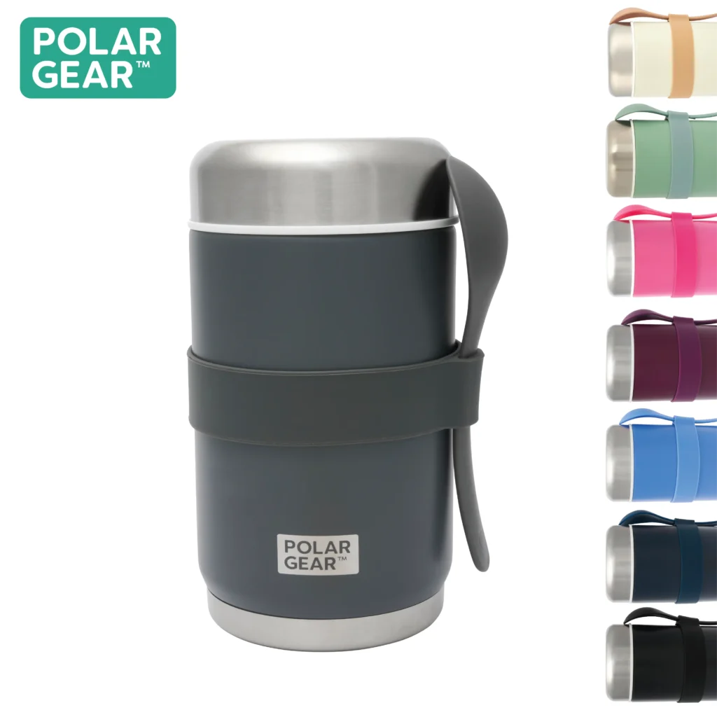 Stainless Steel Food Flask With Spoon 520ml - Graphite