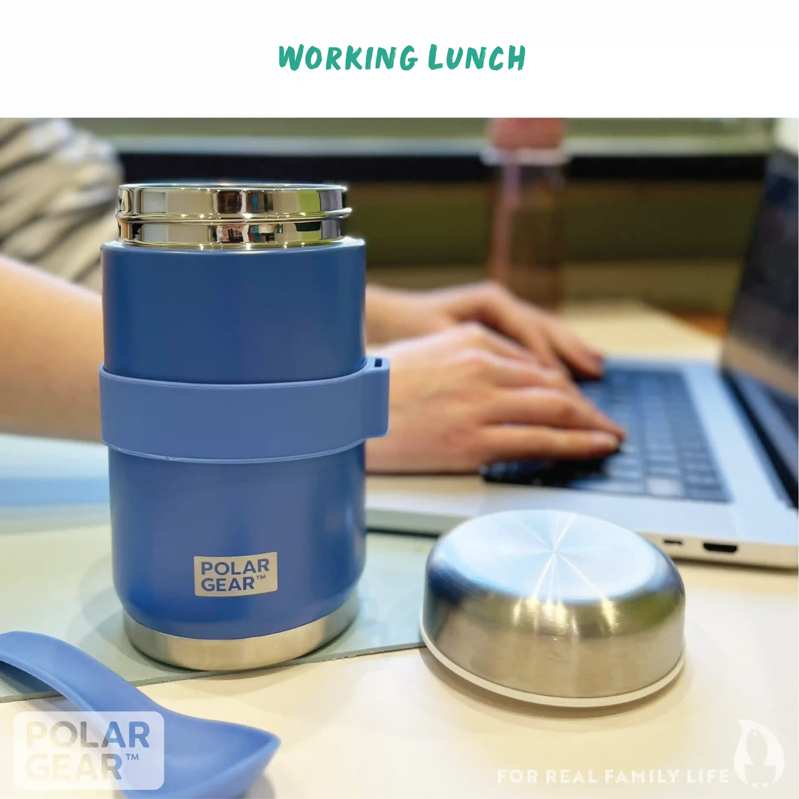 Stainless Steel Food Flask With Spoon 520ml - Grape - Image 7