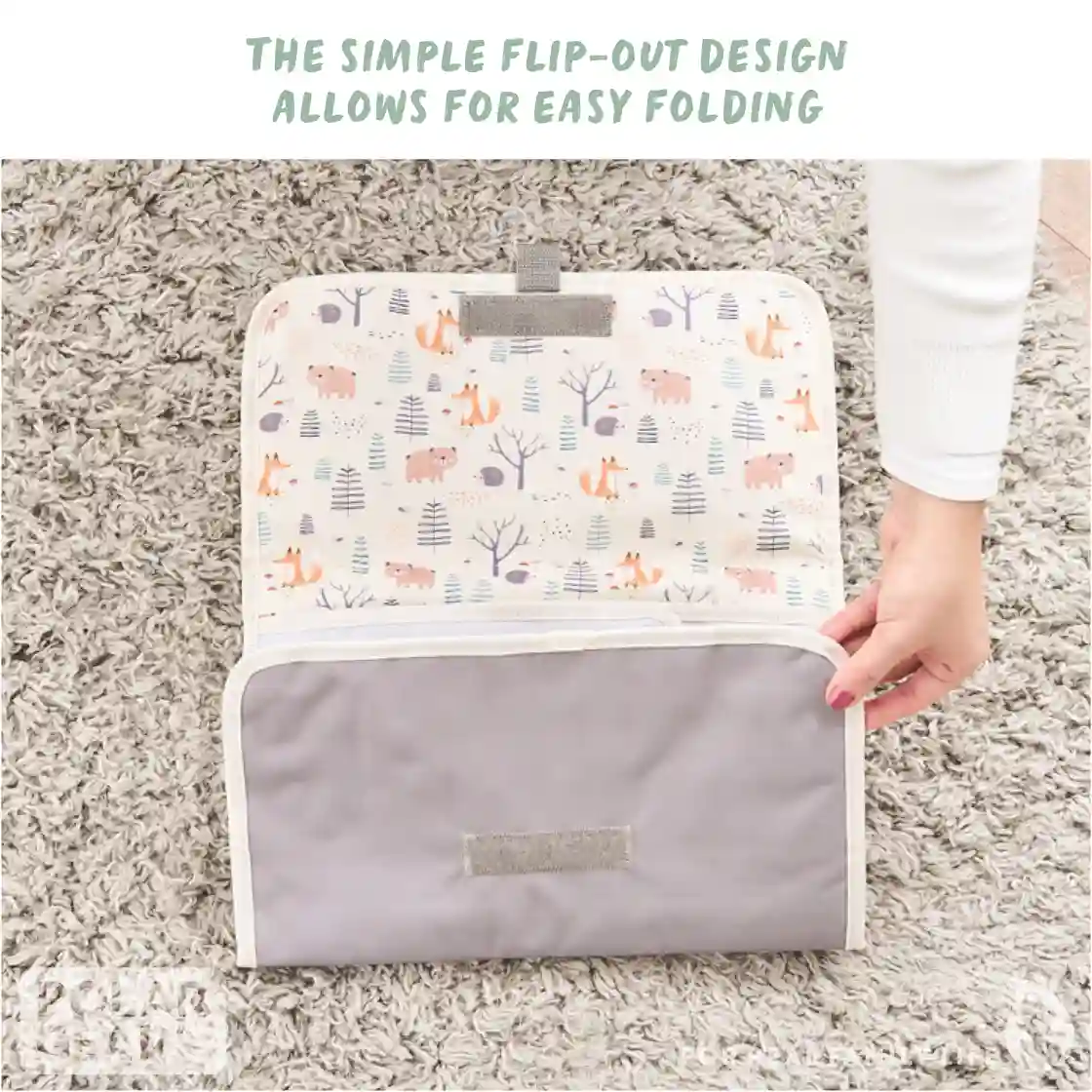 Baby Travel Changing Mat - Forest Friends - Image 2