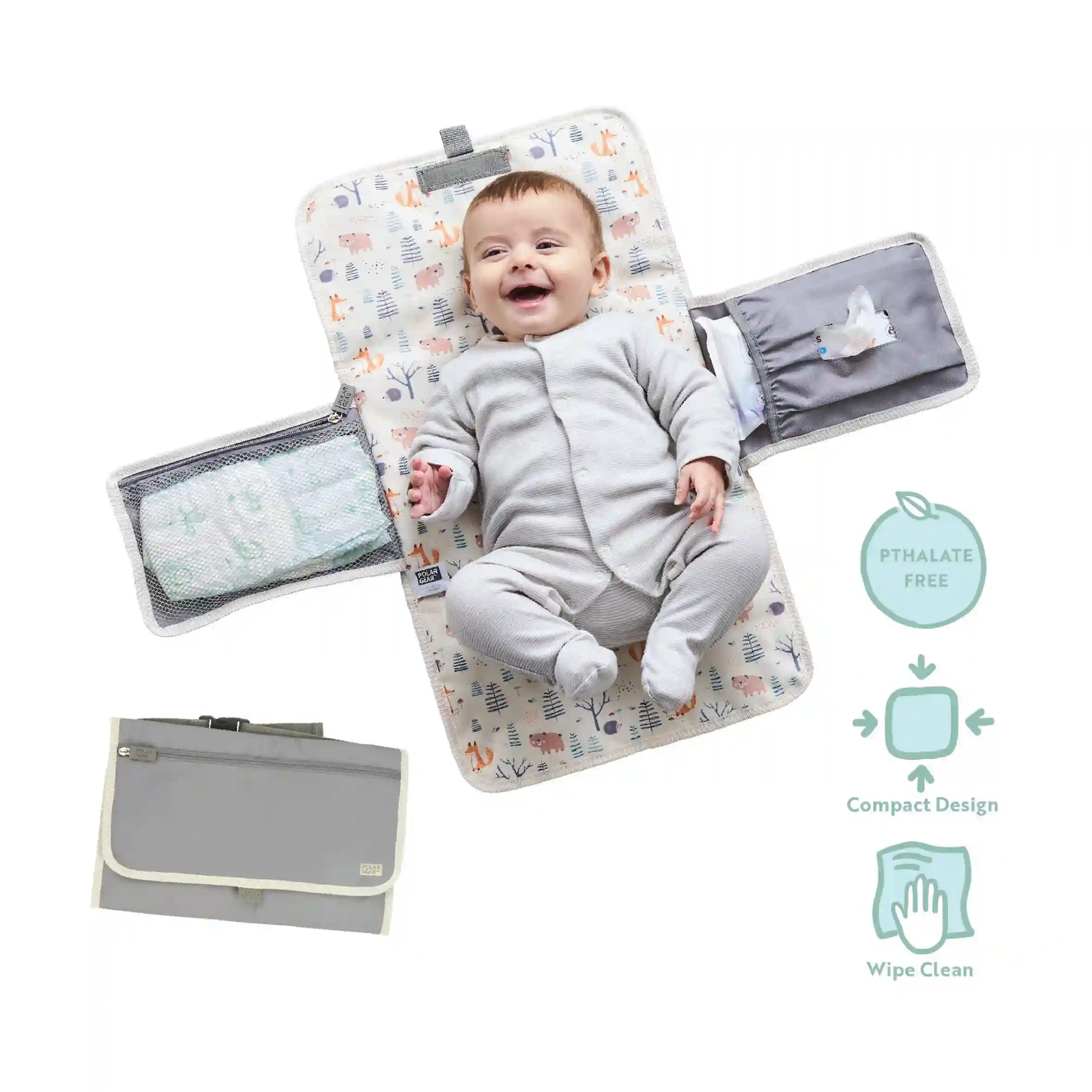 Baby Travel Changing Mat - Forest Friends - Image 5