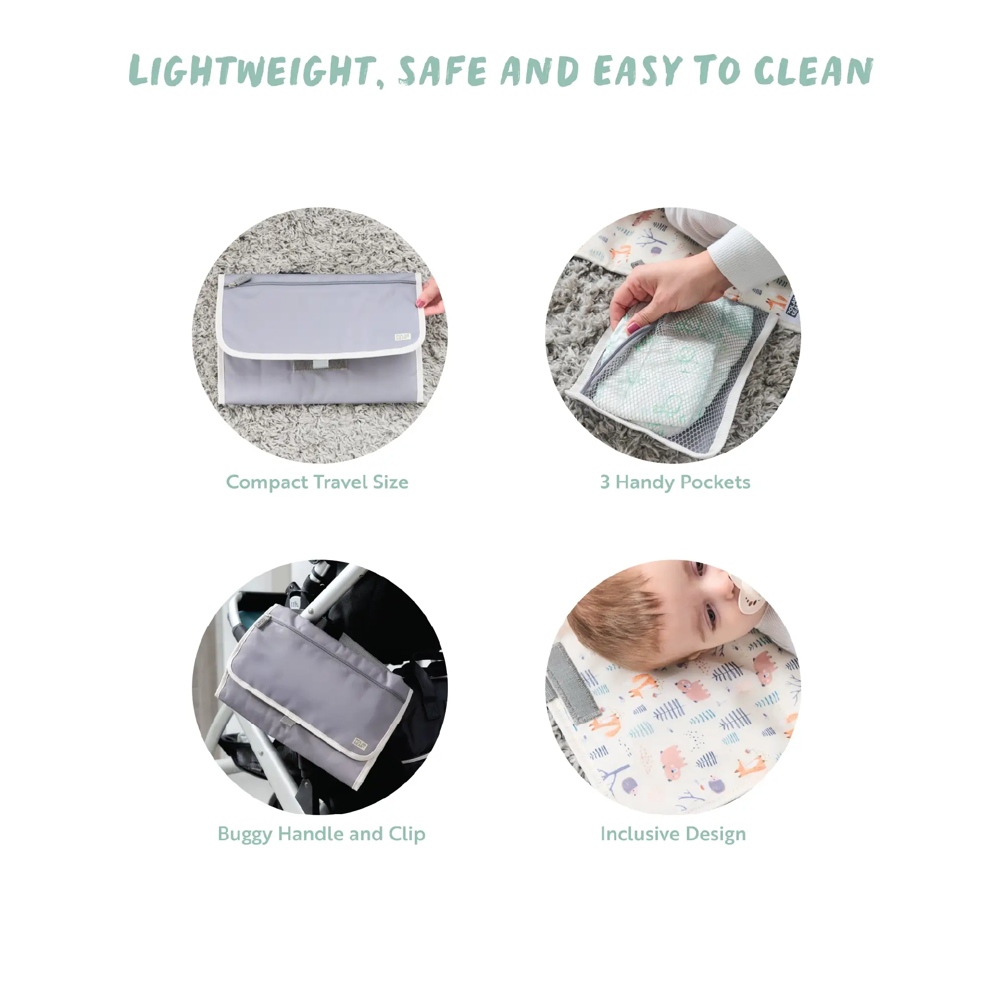 Baby Travel Changing Mat - Forest Friends - Image 8