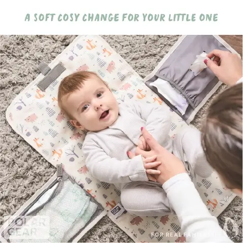 Baby Travel Changing Mat - Forest Friends - Image 4