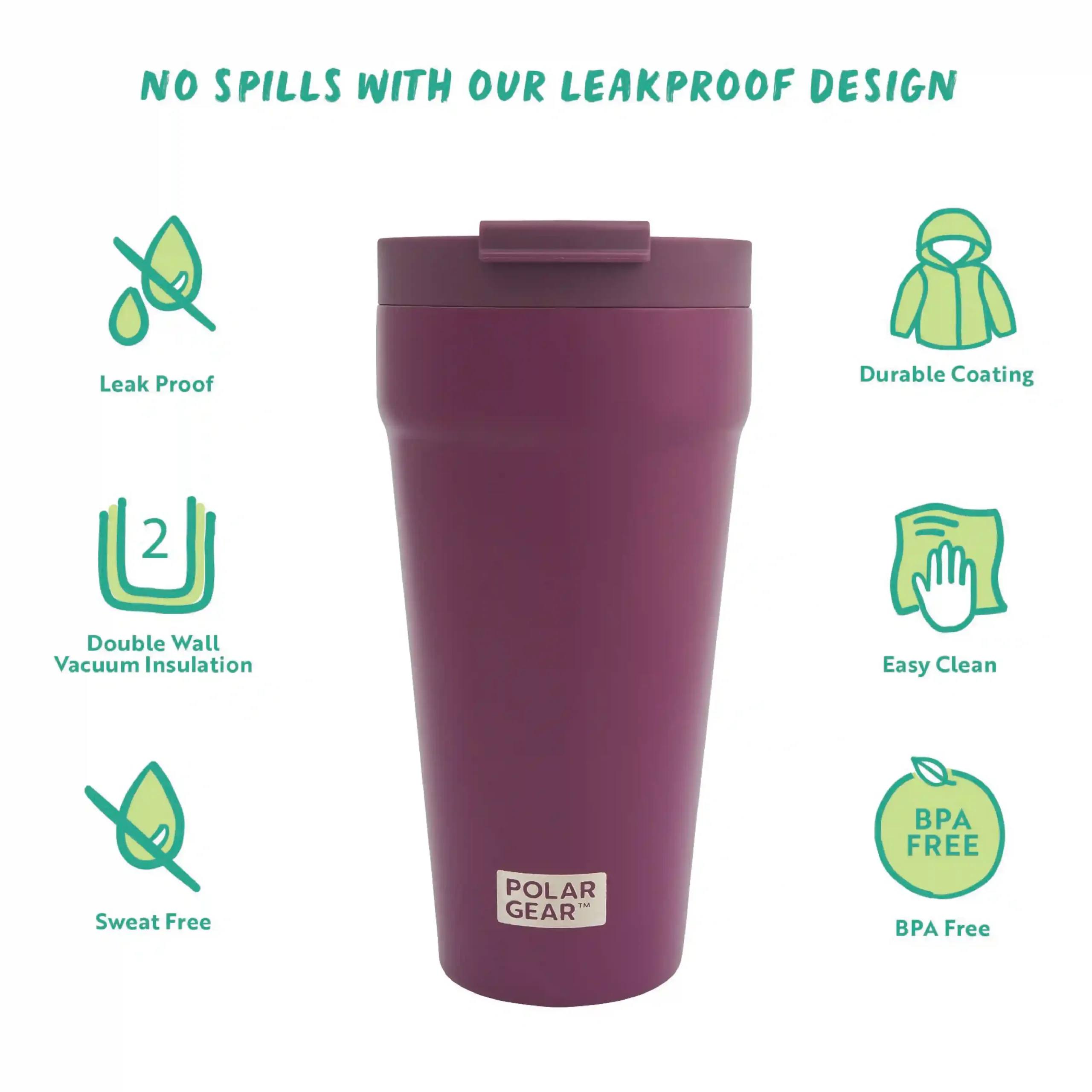 Reusable Coffee Tumbler 470ml - Grape - Image 6