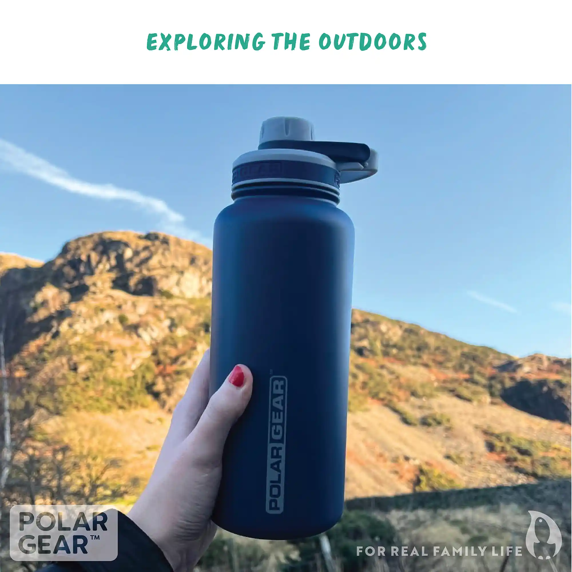 Hydra Explorer Insulated Water Bottle 1L - Co Blue - Image 7