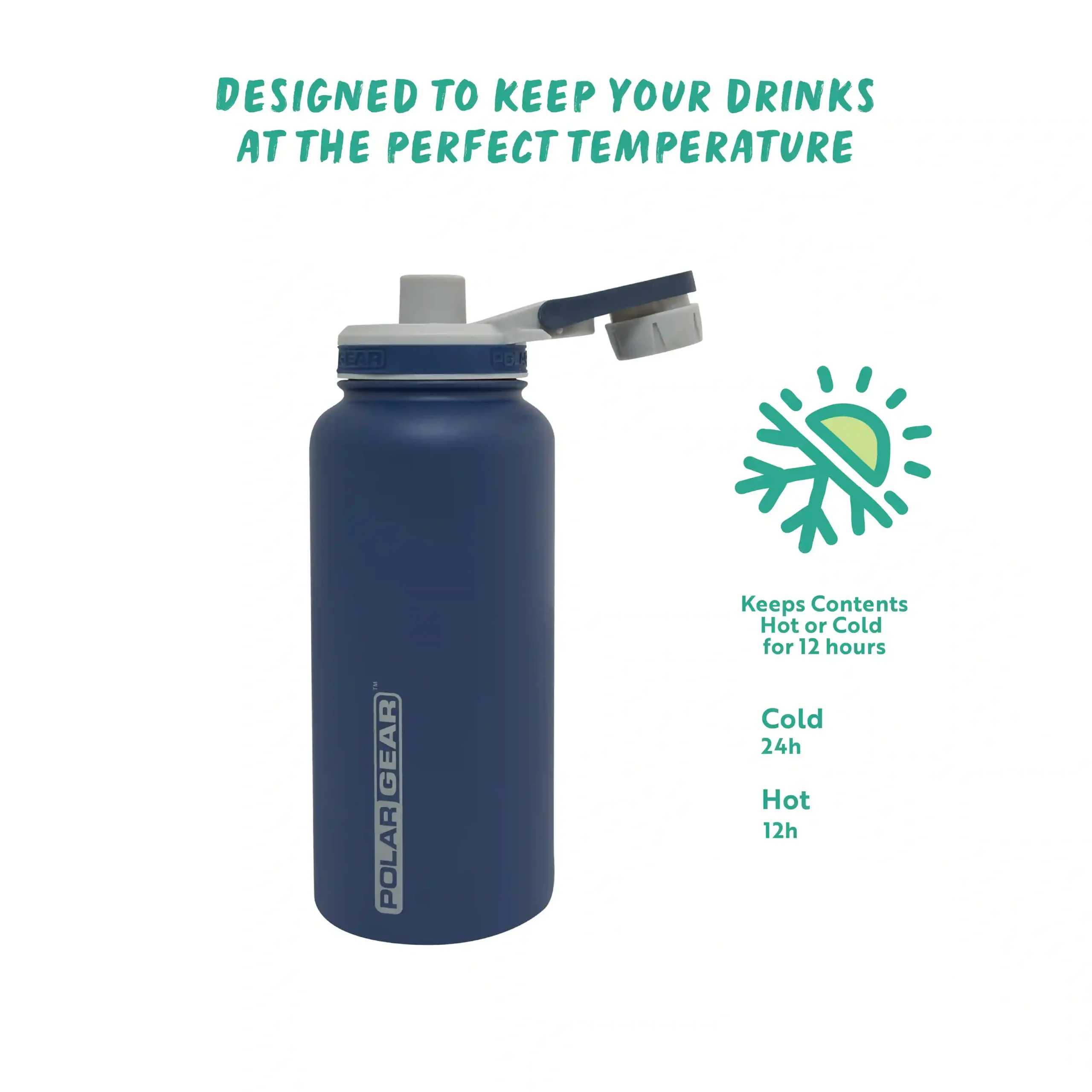 Hydra Explorer Insulated Water Bottle 1L- Indigo - Image 6