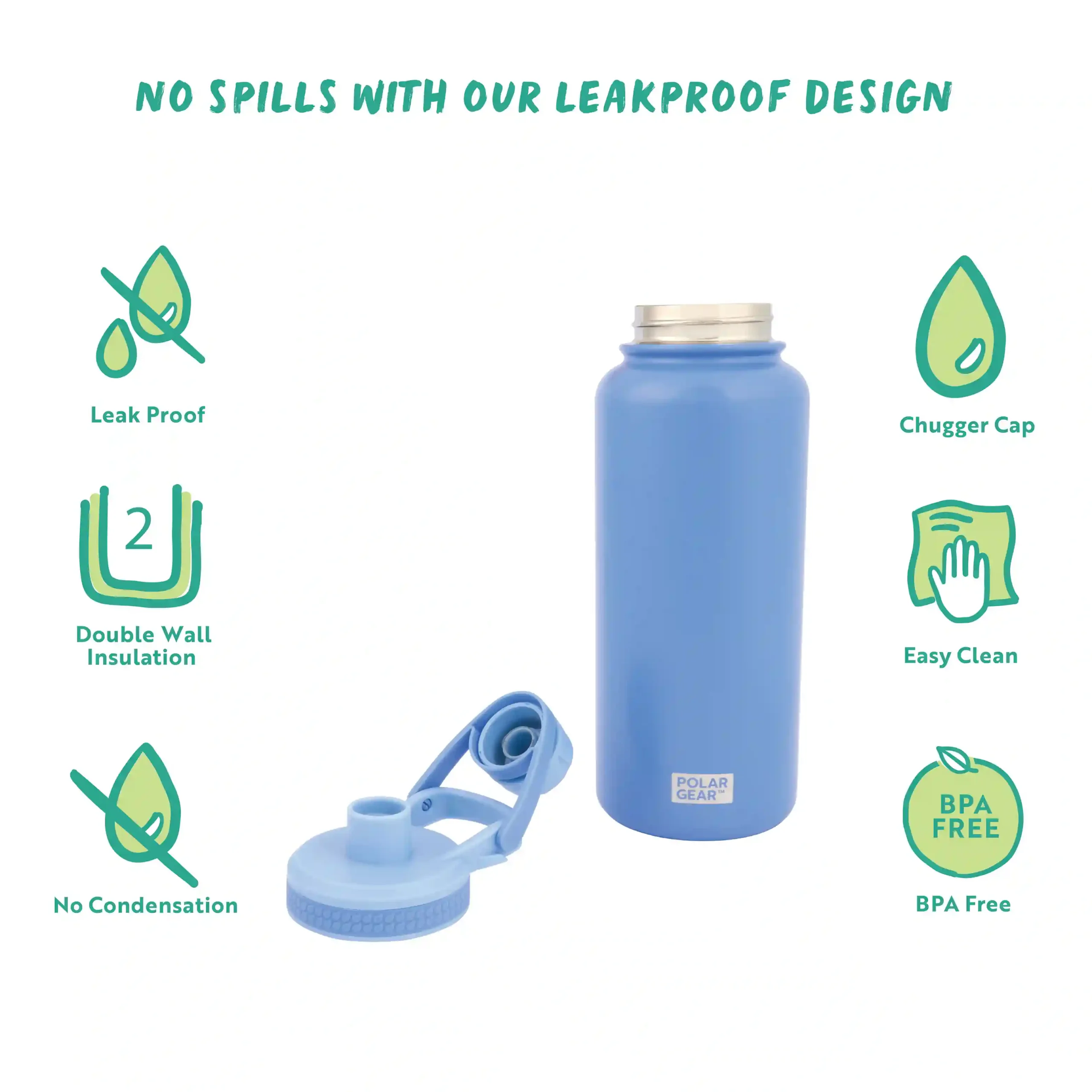 Hydra Explorer Insulated Water Bottle 1L - Co Blue - Image 5