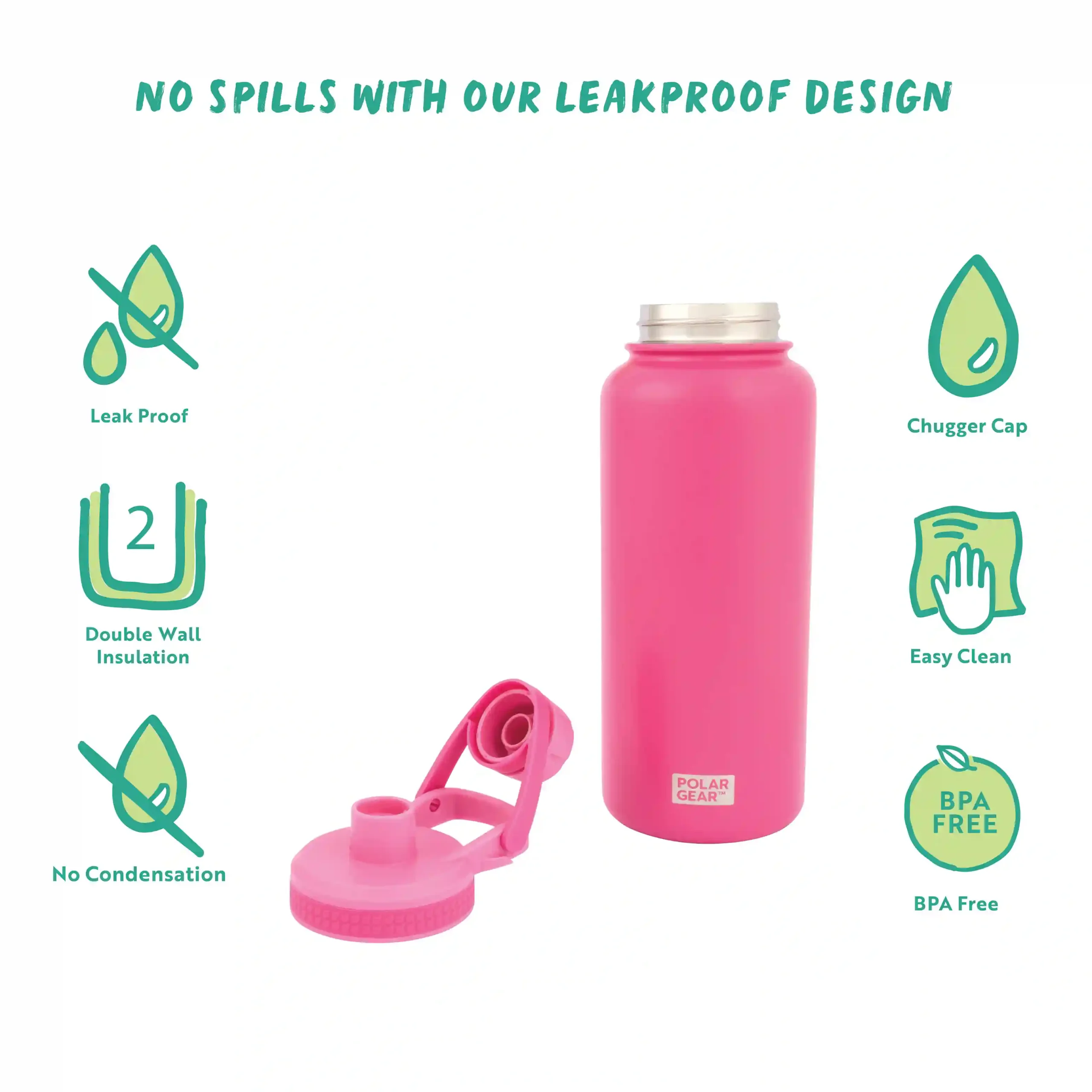 Hydra Explorer Insulated Water Bottle 1L- Rose - Image 5