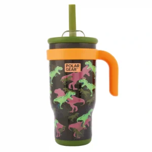 Hydra Curve Insulated Tumbler With Straw 520ml - Dinosaur