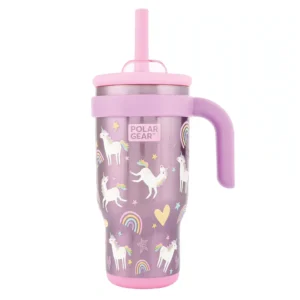 Hydra Curve Insulated Tumbler With Straw 520ml - Unicorn