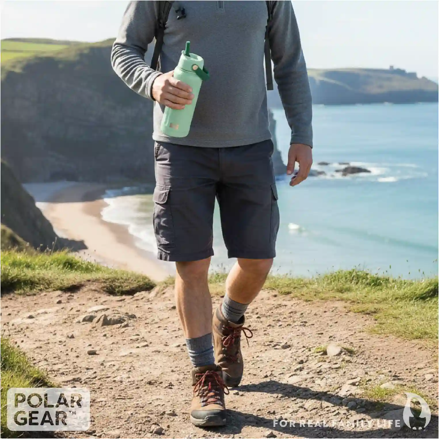 Hydra Wave Insulated Water Bottle 740ml - Eucalyptus Green - Image 7