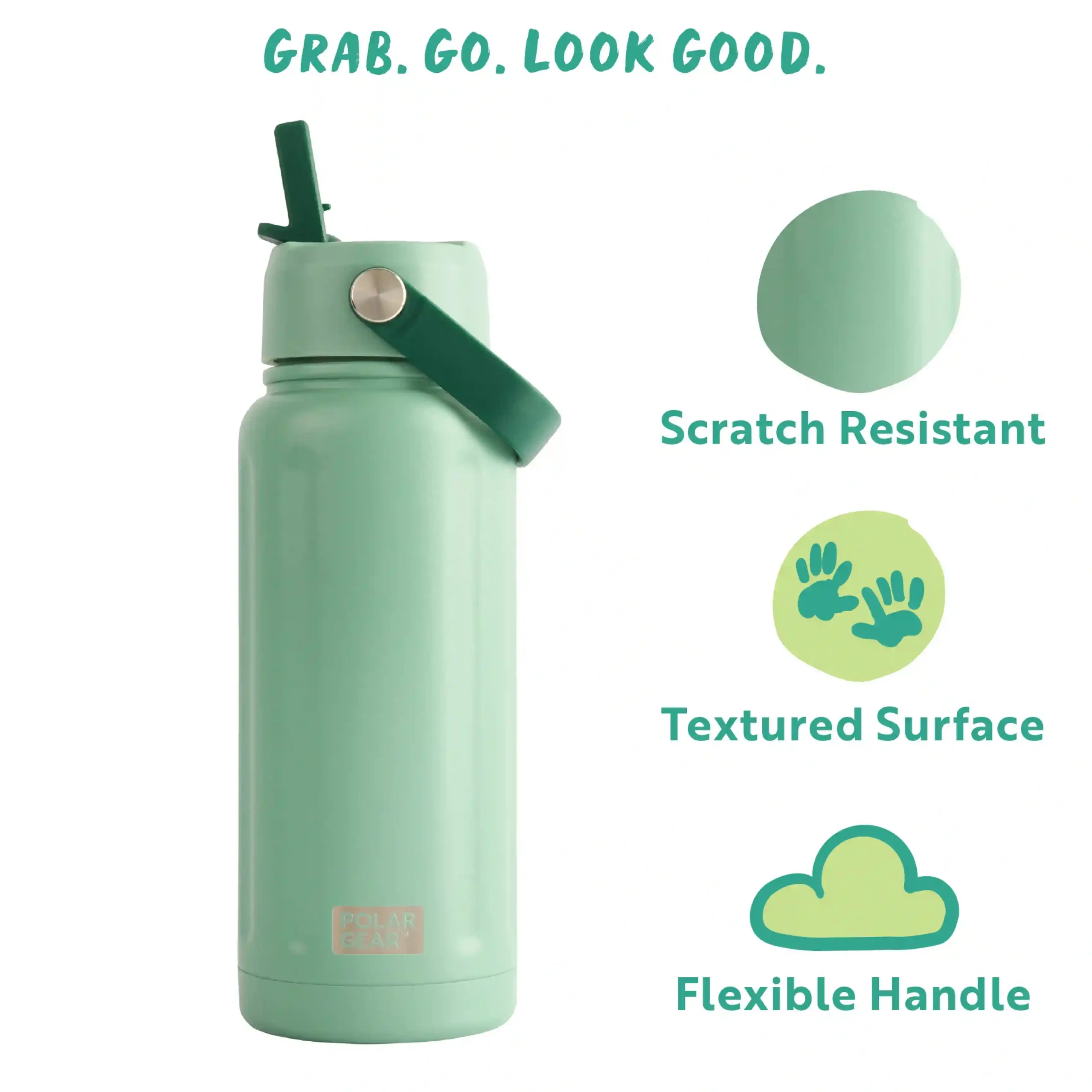 Hydra Wave Insulated Water Bottle 740ml - Eucalyptus Green - Image 5