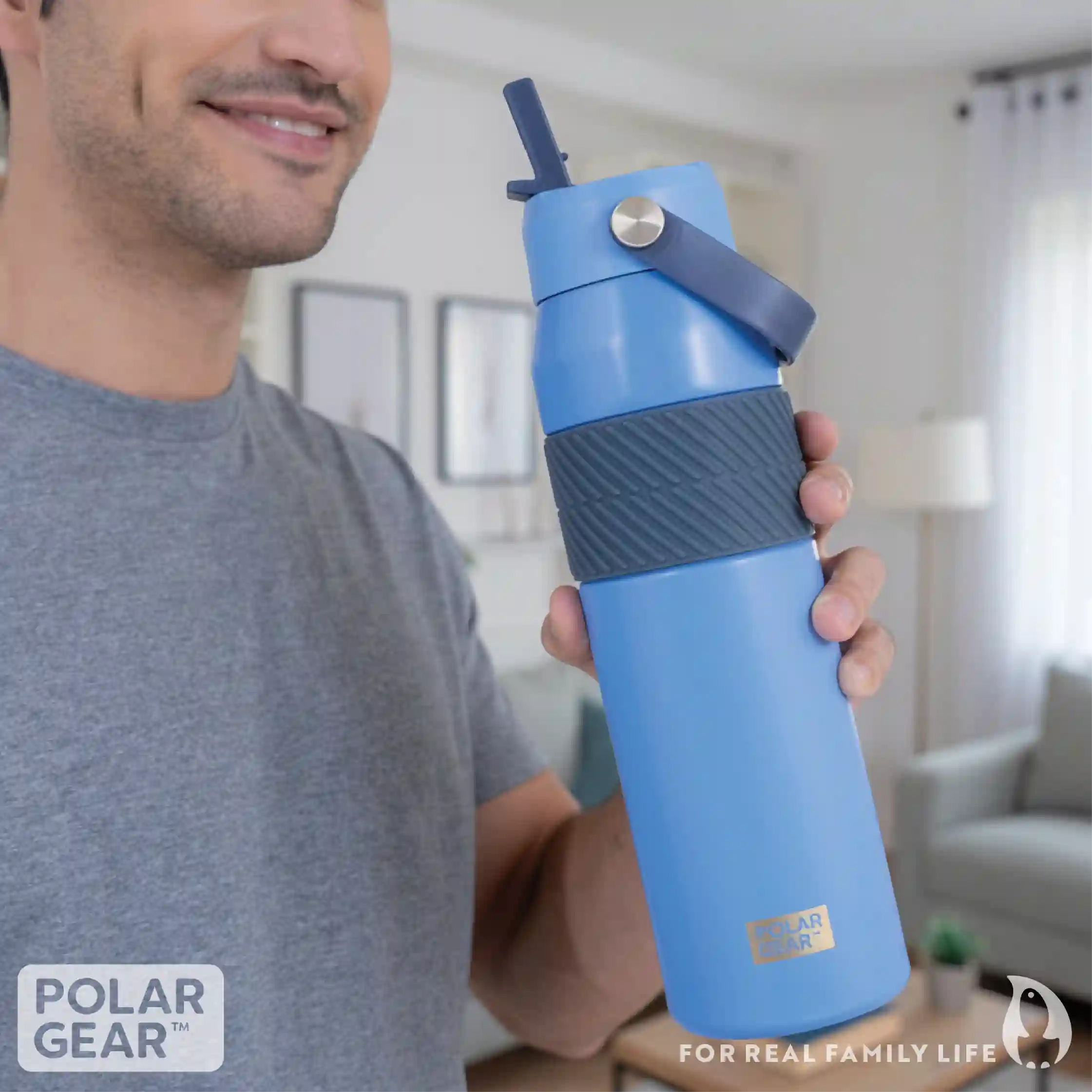 Hydra Grip Insulated Water Bottle 850ml - CO Blue - Image 7