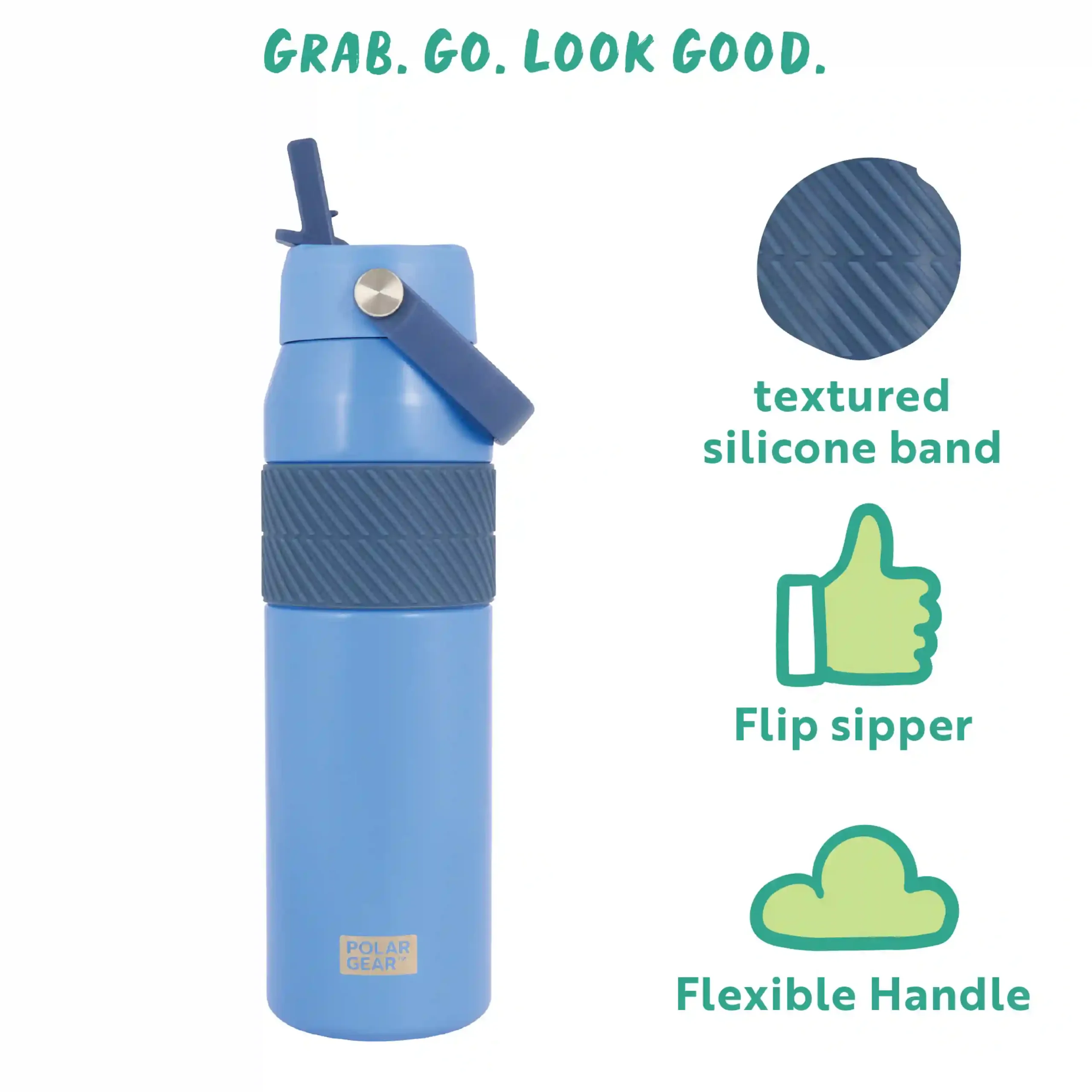 Hydra Grip Insulated Water Bottle 850ml - CO Blue - Image 5