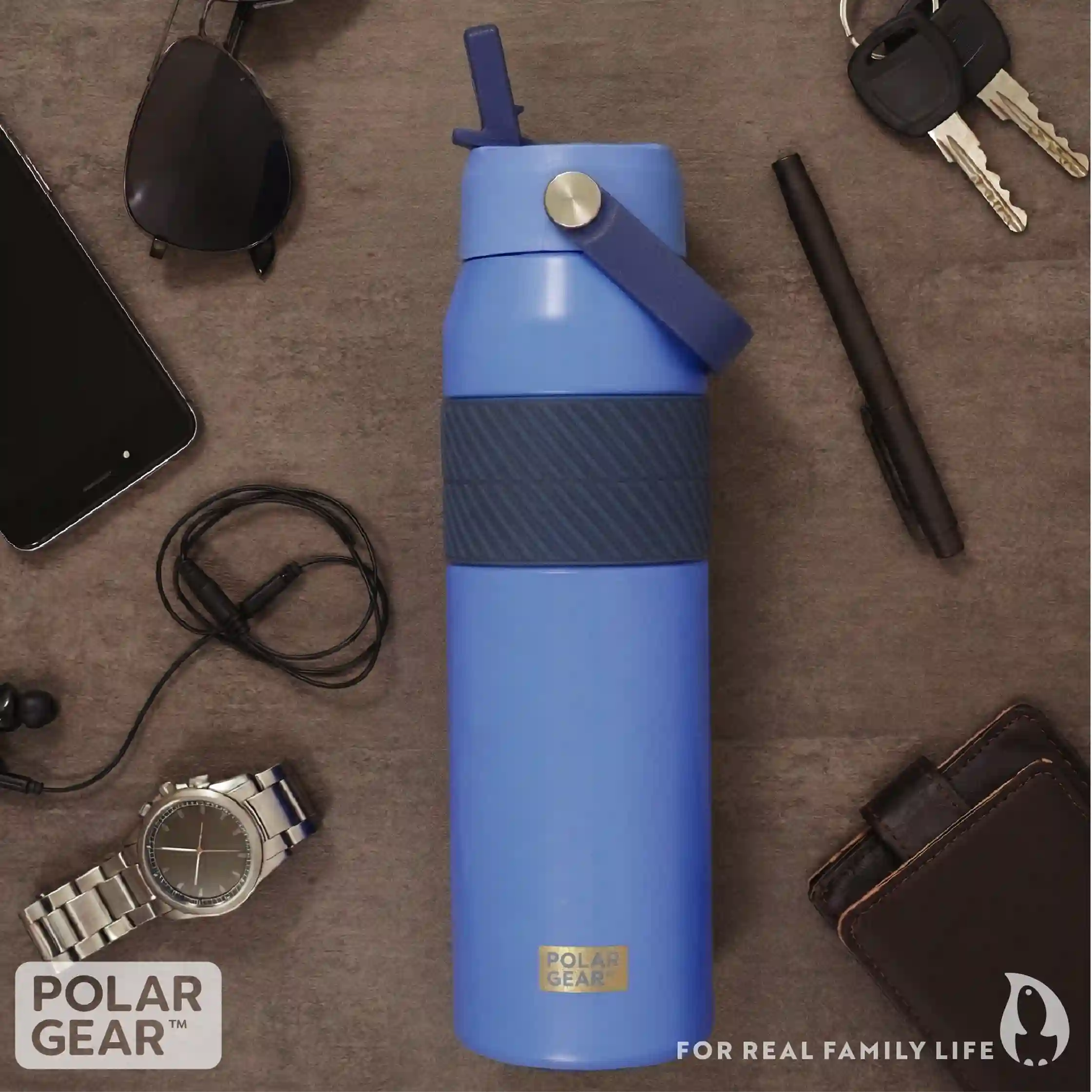 Hydra Grip Insulated Water Bottle 850ml - CO Blue - Image 8