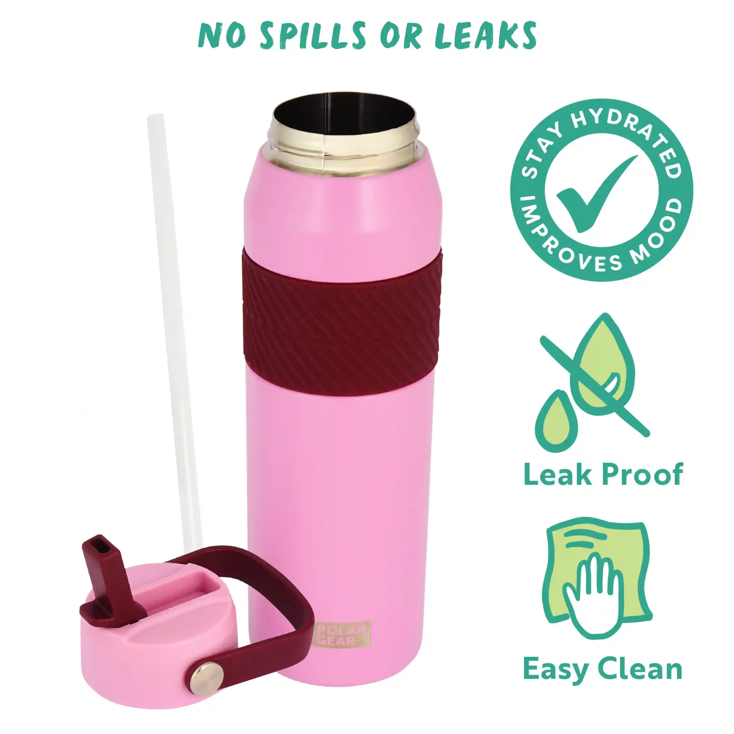 Hydra Grip Insulated Water Bottle 850ml - Fondant - Image 3
