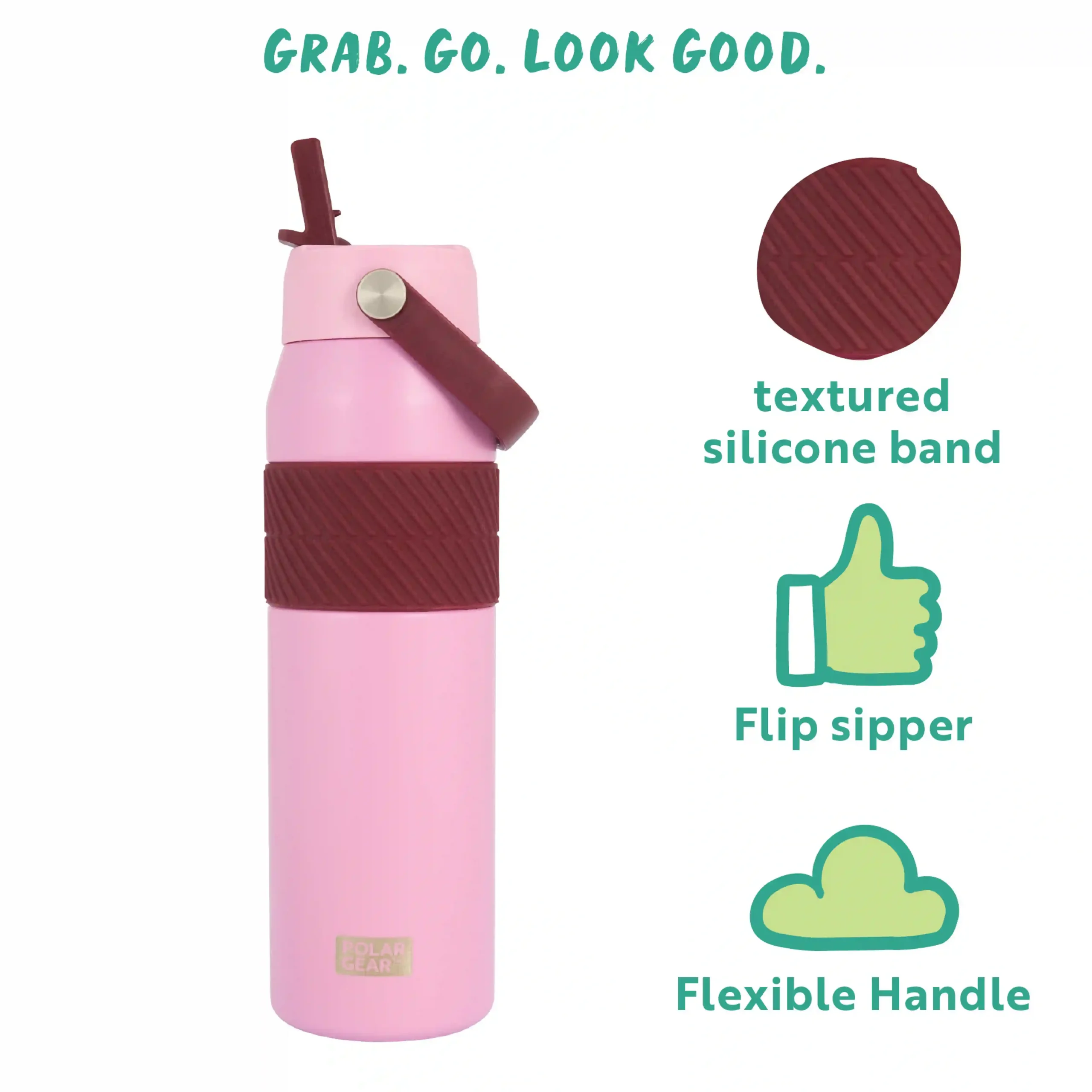 Hydra Grip Insulated Water Bottle 850ml - Fondant - Image 5
