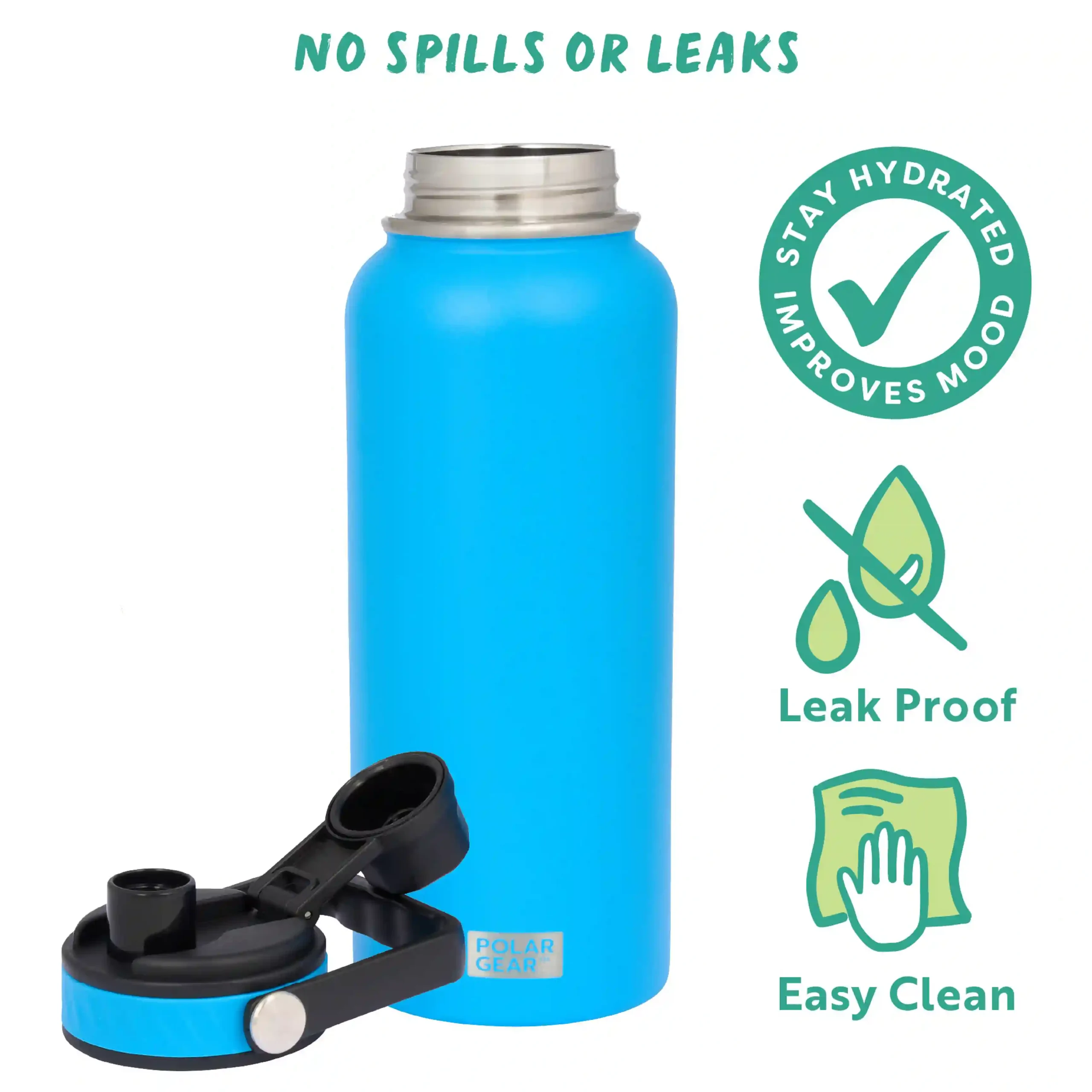Hydra Venture Insulated Water Bottle 1L - Azure - Image 4